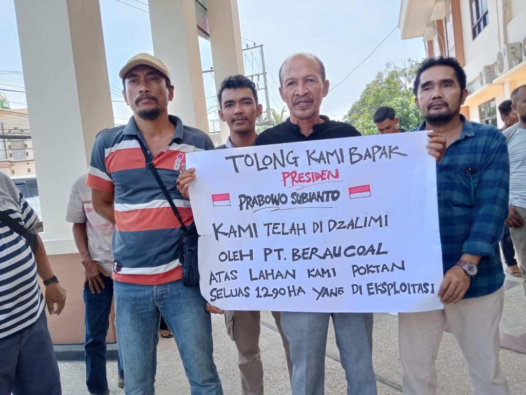 Poktan UBM Kecewa PT. Berau Coal tak menghadiri sidang di Pengadilan Negeri Tanjung Redeb pada Rabu (30/10/2024).